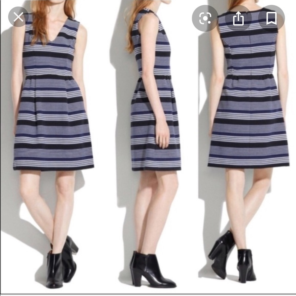 Madewell Gallerist Ponte v-neck dress